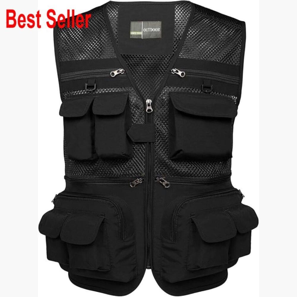 Utility Lightweight Outdoor Fishing Travel Safari Photo Cargo Vest
